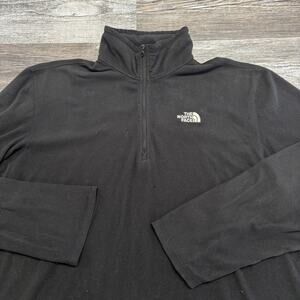 The North Face TKA 100  Black Mens L Quarter Zip Pullover Fleece Jacket Gorpcore